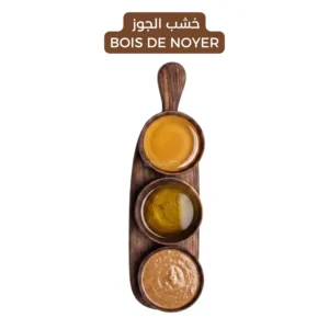 Walnut Wood Serving Set with 3 Bowls – 8 cm