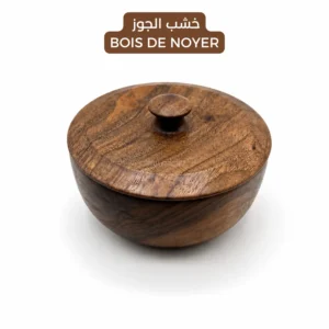 Walnut Wood Bowl with Lid